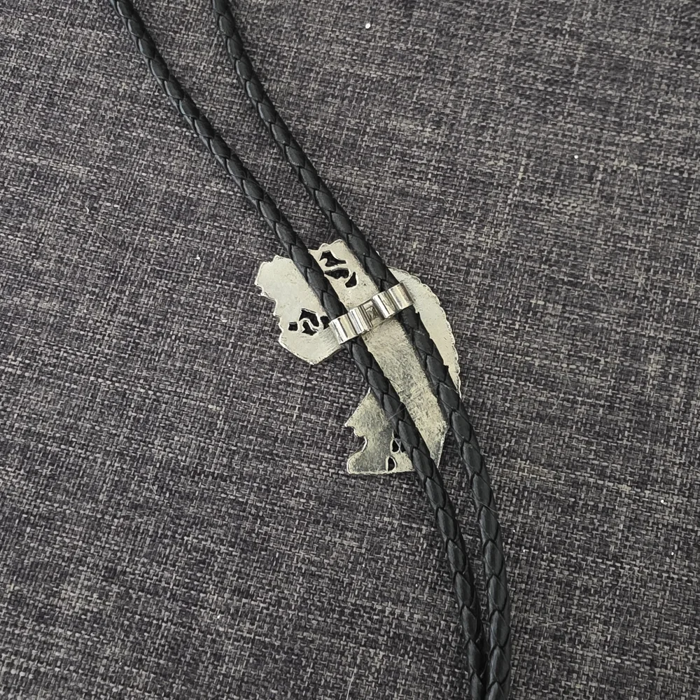 Southwest-Inspired Bolo Tie with Colorful Kokopelli Accent